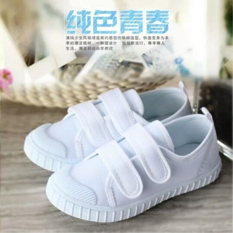 Spring La La dance shoes Students white shoes Campus group activities Canvas shoes Cheerleading shoes Children's shoes