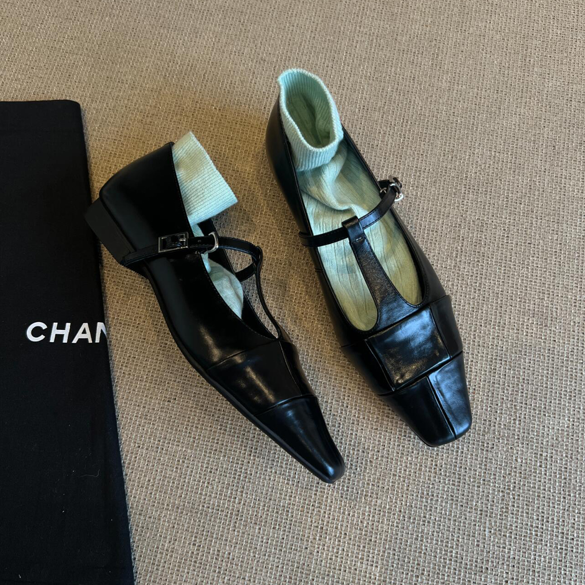 シープスキンバージョン〜春の新作ニッチな厚底スクエアヘッドレトロフレンチTストラップメリージェーンレザーハイヒール