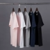 RossJazz ngắn tay nam Áo thun cotton dày Nhật Bản rộng màu rắn trắng tay ngắn nam nặng T nam nữ áo polo nam Áo phông ngắn