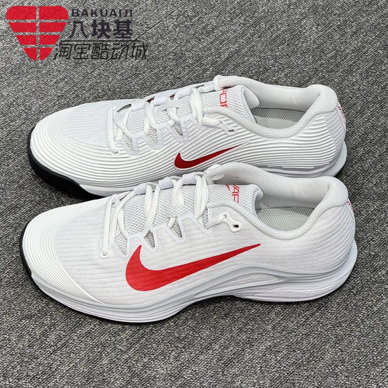 Nike Men's Shoes 2026 Spring Zoom Vapor 12 White and Red Color Sports Casual Tennis Shoes Fv5552-109