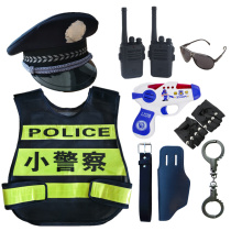 Childrens small police T police fire professional vest COS role environmental protection small traffic police clothes kindergarten performance June 1