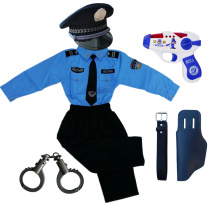 Childrens police uniform small traffic police clothes toy gun suit Black Cat Sheriff kindergarten performance performance boys and girls