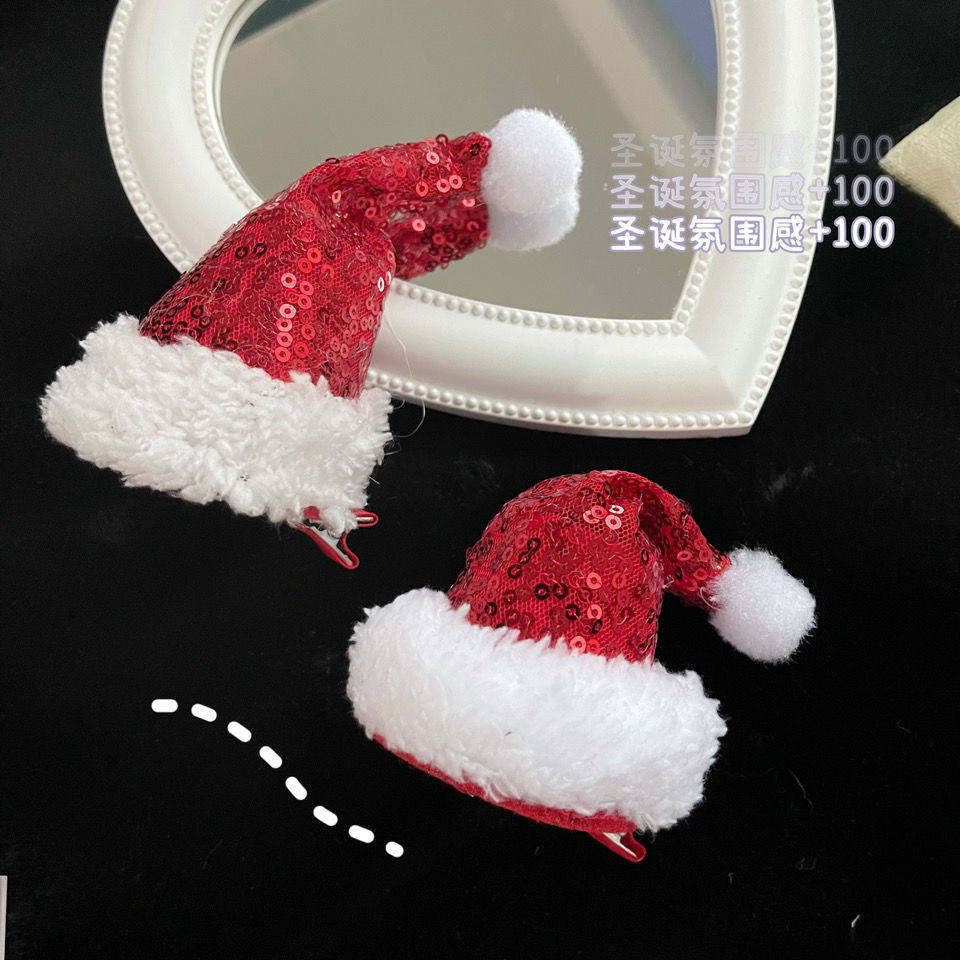 Christmas Hair Clip Decoration Children Adult Hair Card Christmas Dress Up Ornament Santa Hat Clip Hair Accessories Antlers Headdress