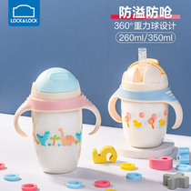 Music button baby suction tube Cup gravity ball design anti-fall anti-choking anti-leakage water belt scale learning drink duckbill Cup