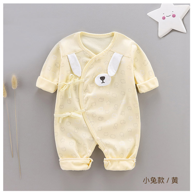 Trẻ sơ sinh bé sơ sinh mùa xuân và mùa thu mỏng romper cotton mùa xuân ra quần áo quần áo sơ sinh - Áo liền quần body chip cộc tay cho bé 0-12 tháng tuổi