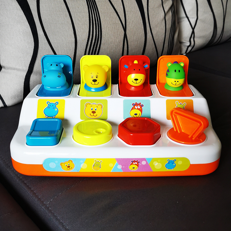 Infant Puzzle Early Teach Baby Surprised Box Hide Cat Cat Pop-up Toy Switch Box Causality Key Box