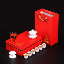 Tea home with environmental protection tea artist training tea set white porcelain simple tea cup high-end special gift