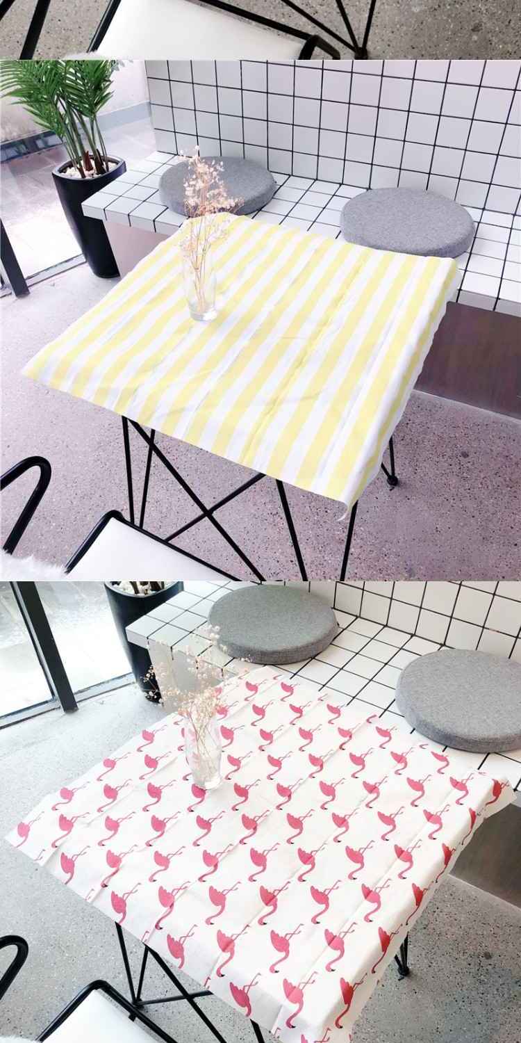 Net đỏ cửa hàng trang trí phòng phong cách Hàn Quốc INS đơn giản lưới tròn điểm sóng nhỏ bông tươi lanh bàn bàn mat - Khăn trải bàn khăn trải bàn nhựa