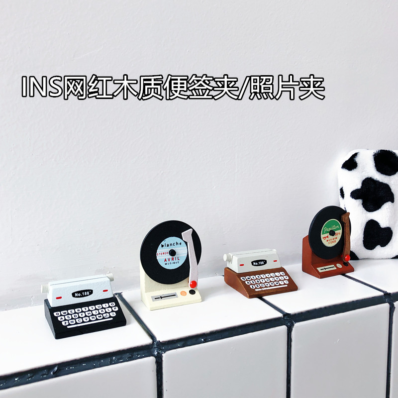 ins Creative post-it note holder Photo clip Vertical photo post-it note clip Message holder Desktop decoration small ornaments