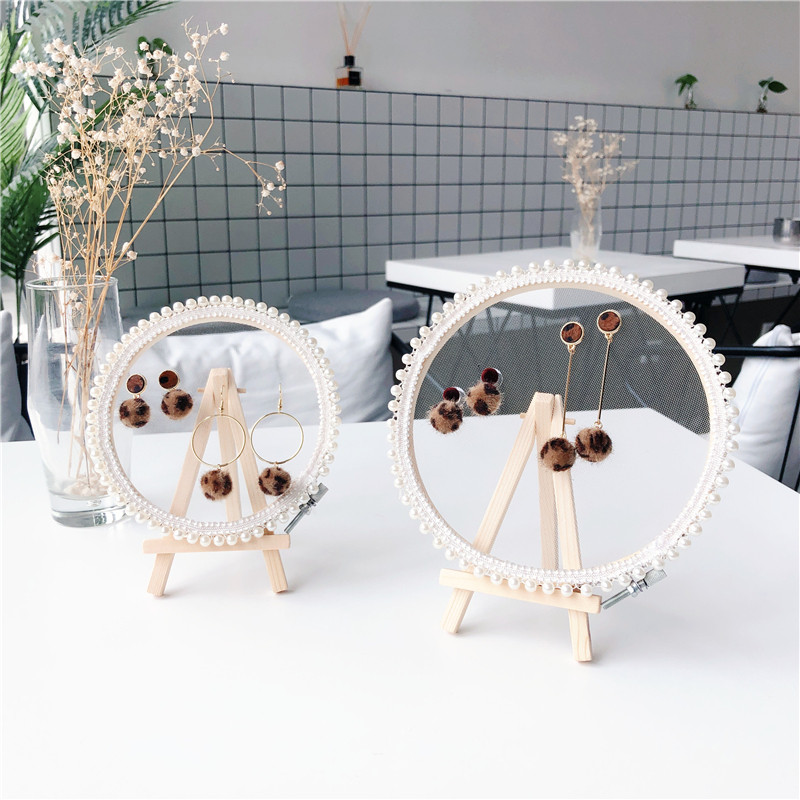 Jewelry Containing Layer Shelf Creative Home Swing Pieces INS Nets Red Princess Girl Lace Earrings Nail Jewelry Show Shelf