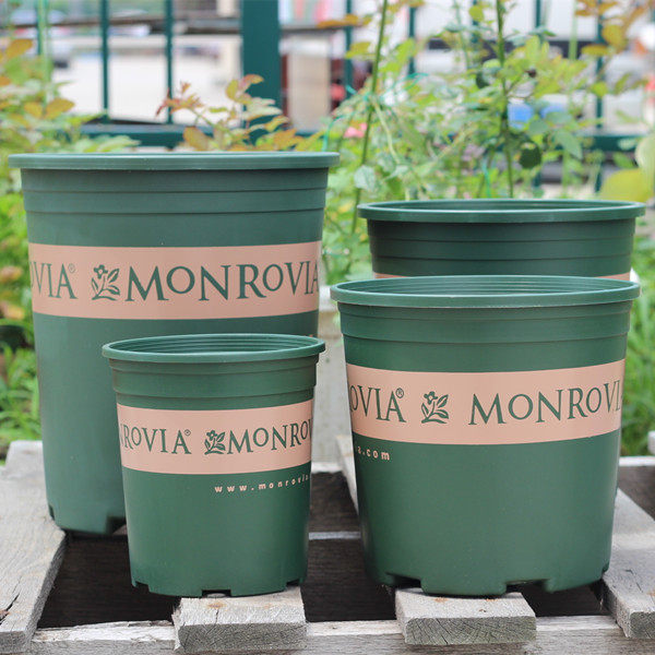 New material plastic resin round flower pots monrovia1235 gallons multi-meat moon season round large flower pots