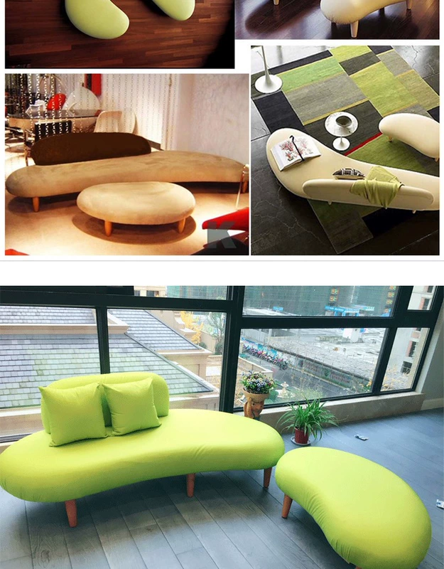 Creative màu ghế sofa kết hợp tối giản hiện đại vải sofa giải trí thời trang cá tính sỏi arc có thể được tùy chỉnh - Ghế sô pha