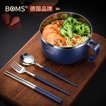 304 stainless steel foam noodles bowl with cover large number student dormitory with lunch box convenient noodle bowl Blister Noodle God to eat rice bowls