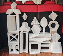 Internet celebrity 3D three-dimensional cement brick art brick mosaic restaurant cafe hotel background wall