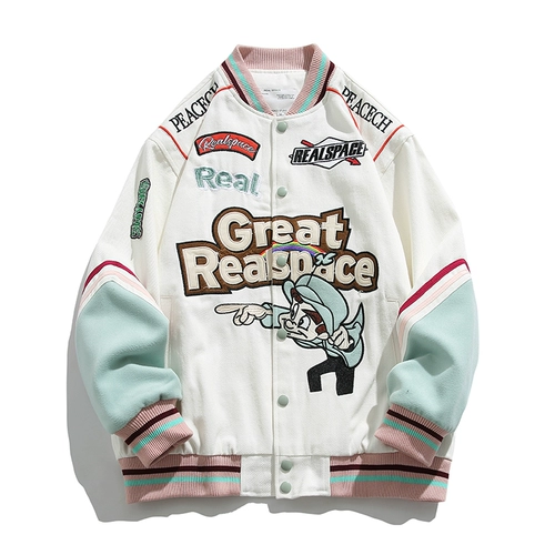 Бейсбольная форма, осенняя дизайнерская куртка подходит для мужчин и женщин для влюбленных, в американском стиле, тренд сезона, подходит для подростков