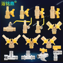 4 points all copper thickened gas valve Gas valve Natural gas switch water heater household tap water Y-type ball valve