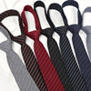 Gray Striped Japanese-Style Academy-Style Hand-Tied Tie for Women, Uniform Shirt, Black Striped Accessories, Student Tie for Men