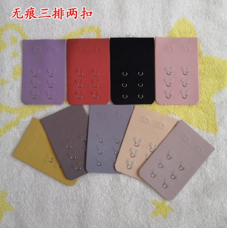 Three-row two-button underwear extension buckle no-mark self-adhesive bra lengthened buckle 3 row 2 buckle bra extended with hook buckle adjustment
