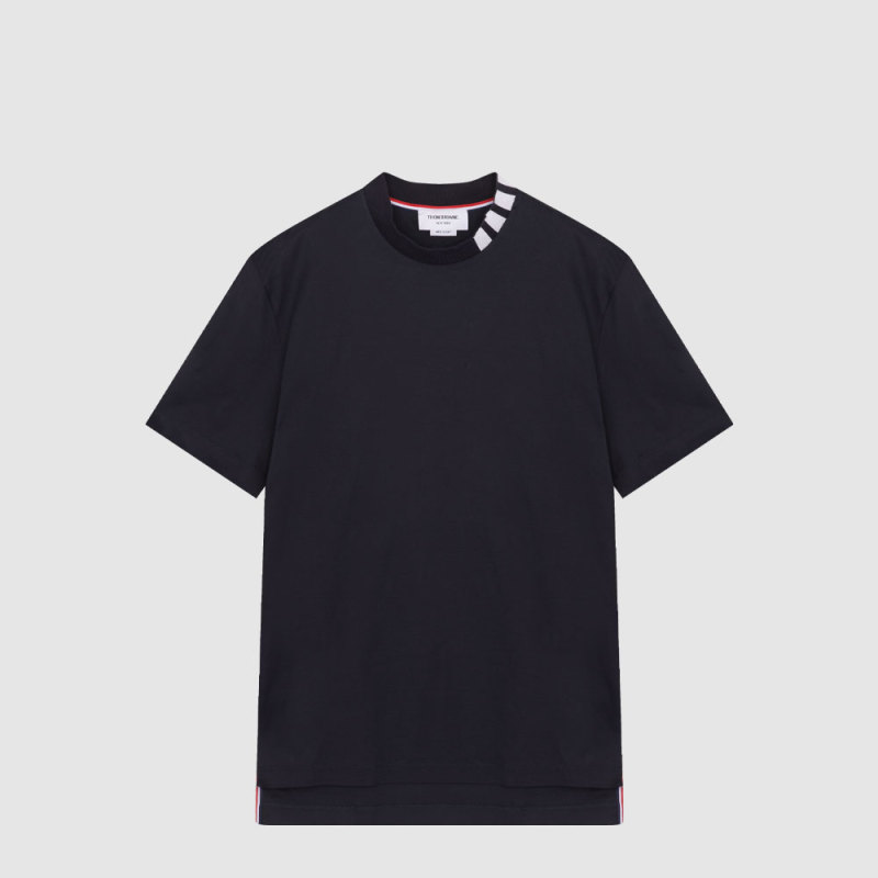 In Stock Thom Browne Tb Tom Brown Spring and Summer New Round Neck Pullover Men's Casual T-Shirt Short-Sleeved T-Shirt In Stock Thom Browne Tb Tom Brown Spring and Summer New Round Neck Pullover Men's Casual T-Shirt Short-Sleeved T-Shirt