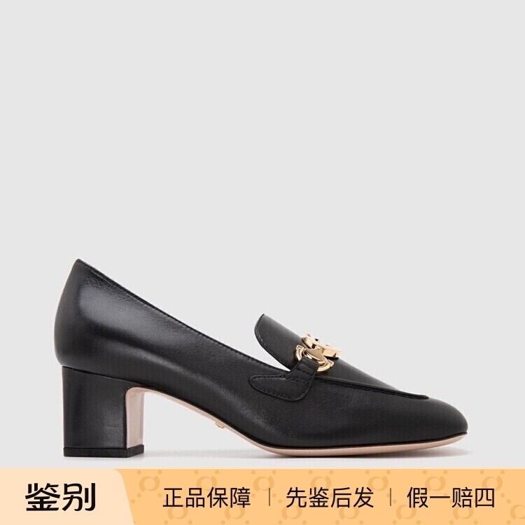 In-Stock Gucci Spring/Summer New Sheepskin Double g Women's Square-Toe Chunky Heel Fashion Slip-On Leather High Heels In-Stock Gucci Spring/Summer New Sheepskin Double g Women's Square-Toe Chunky Heel Fashion Slip-On Leather High Heels