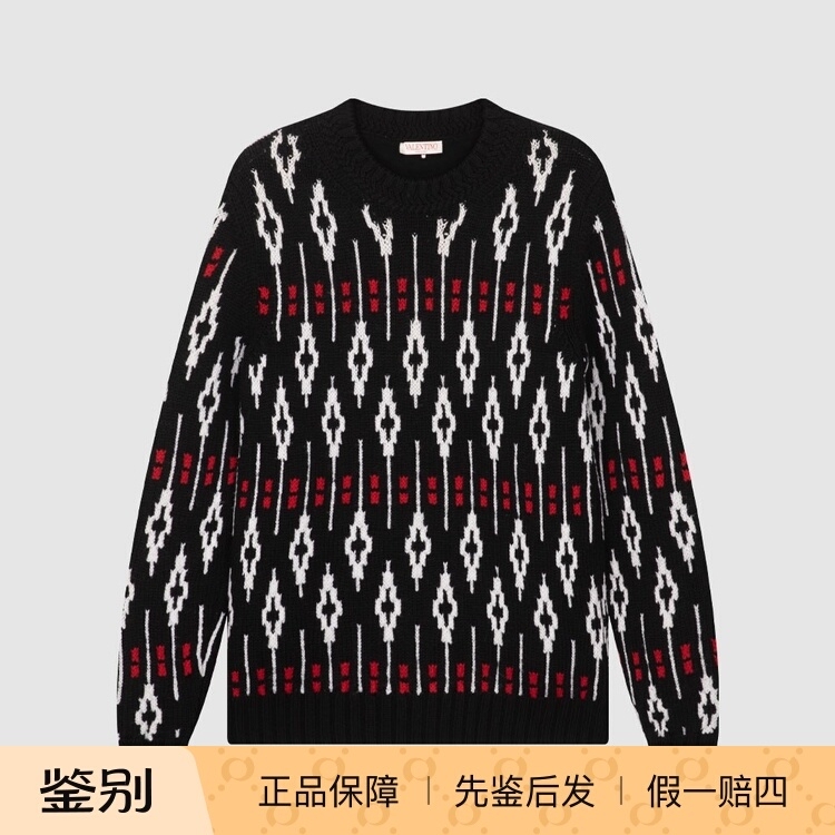 In-Stock Valentino Autumn and Winter New Wool Warm Knitted Men's Sweater