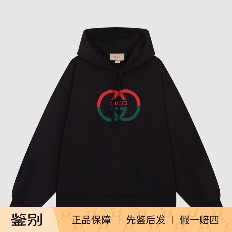 In-Stock Gucci Spring/Summer New Logo Print Drawstring Men's Simple Casual Hoodie Sweatshirt