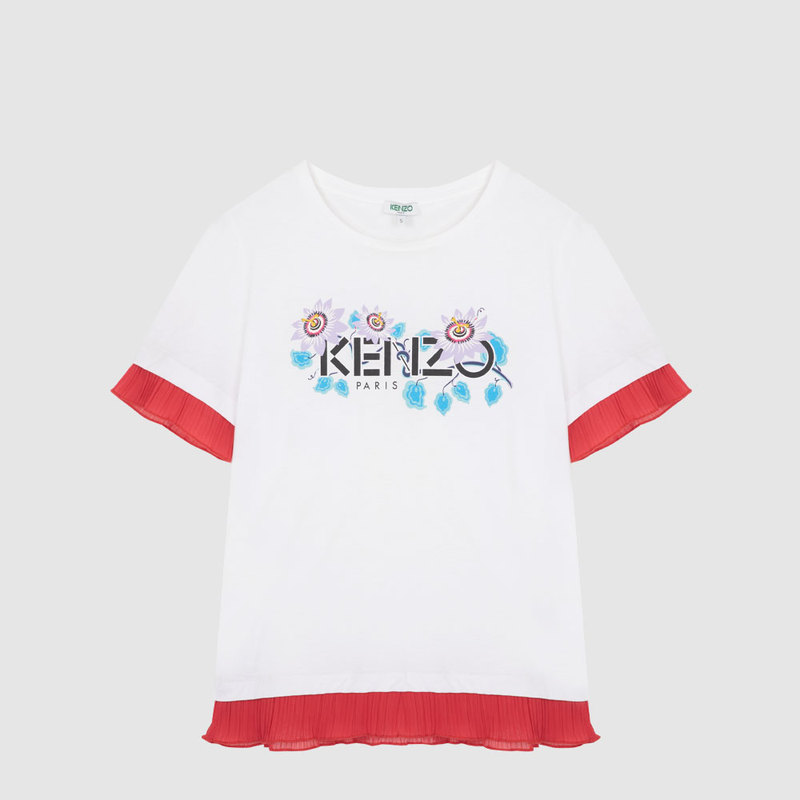 In Stock Kenzo Kenzo Takada Spring/Summer New Round Neck Pullover Mesh Patchwork Women's Casual T-Shirt Short Sleeve T-Shirt In Stock Kenzo Kenzo Takada Spring/Summer New Round Neck Pullover Mesh Patchwork Women's Casual T-Shirt Short Sleeve T-Shirt