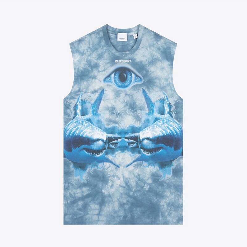 In-Stock Burberry Spring/Summer New Sleeveless Printed Round-Neck Pullover Men's Versatile Casual Tank Top T-Shirt