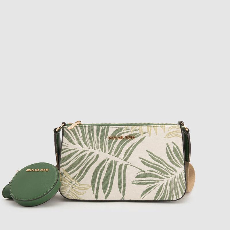 In Stock Michael Kors Spring New Floral Print Women's Fashion Coin Purse Commuter Crossbody Bag Shoulder Bag