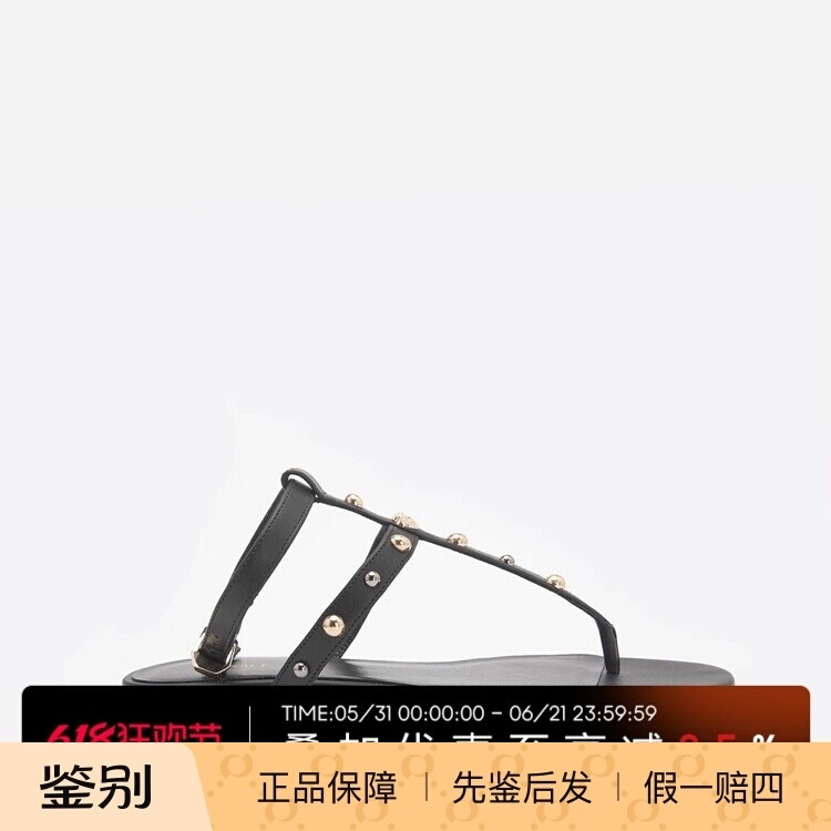 In Stock Versace Versace Summer New Arrivals Simple Flat Open-Toe Women's Flip-Flops Casual Slippers Sandals