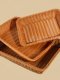 Plastic woven storage basket Hand-woven bread basket Supermarket fruit sandwich Dried fruit plate Plastic display fruit pot