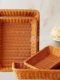 Plastic woven storage basket Hand-woven bread basket Supermarket fruit sandwich Dried fruit plate Plastic display fruit pot