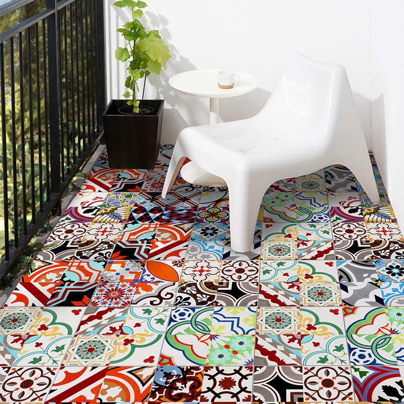 Eurostyle Background Wall Color Art Flower Film Tiles 150 Hotel Ktv Dining Hall Anti Slip Floor Brick Small Flower Brick 300