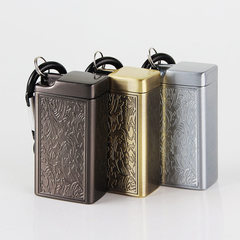 Personality Carry-on with smoking Ashtray Creative Tide with lid Fashion outdoor tourist pockets Seal Mini Tobacco Ashtray