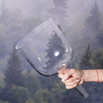 4-7 inch hand-held transparent crystal bowl music bowl Musical instrument meditation ear-picking yoga head therapy bowl sound therapy send stick