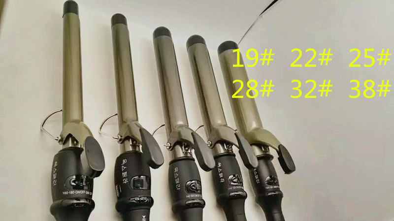 Gray electric stick photo studio household ceramic curling stick device does not hurt hair can rotate large volume air bangs curling stick