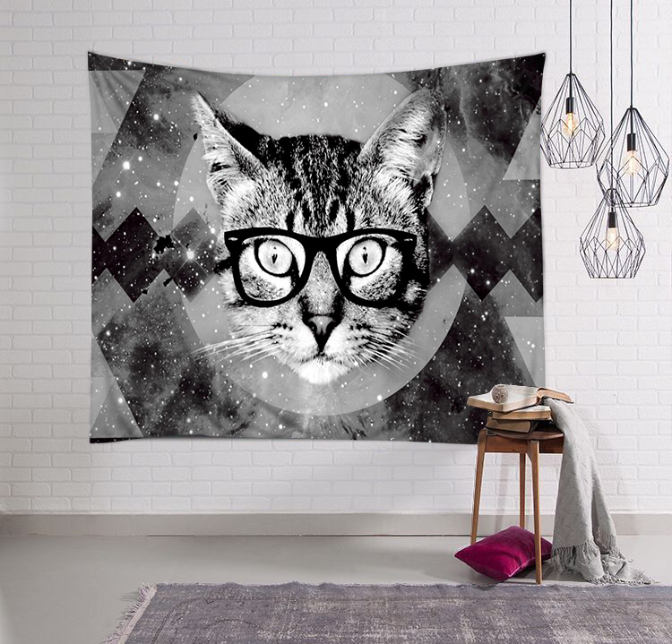 Phong cách bắc âu Mỹ ins treo vải tường trang trí canvas tấm thảm sơn mèo nền vải ảnh tường chăn khăn trải bàn thảm trang trí phòng ngủ