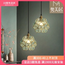 All copper Nordic modern simple French luxury restaurant lamps bedroom bedside clothing store creative personality small chandelier