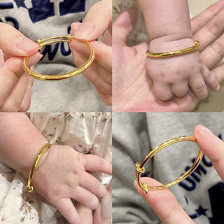 Glossy baby gold bracelet 18k gold gold bracelet