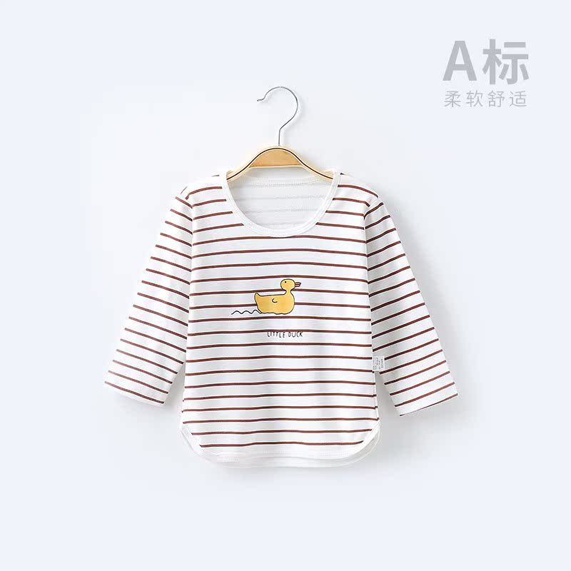 2018 mùa thu váy bé mới dài tay áo thun cotton boy phim hoạt hình thường bông bông siphone đáy mùa hè mỏng.