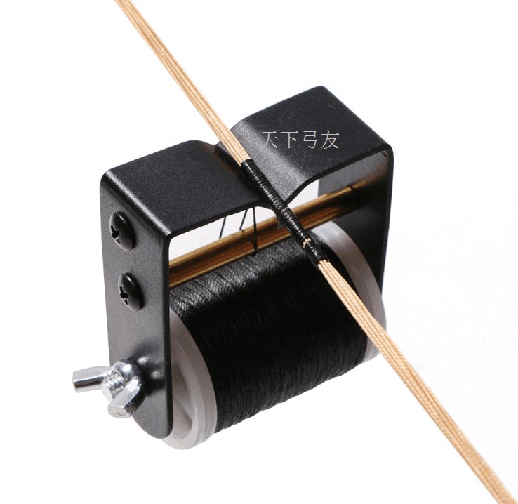 Archery bow string winding string instrumental auxiliary winder winding shaft Main force protection string rope black red full