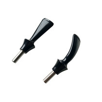 Mini small pipe accessories acrylic cigarette holder 3MM filter specification metal plug 5MM short round saddle straight curved handle