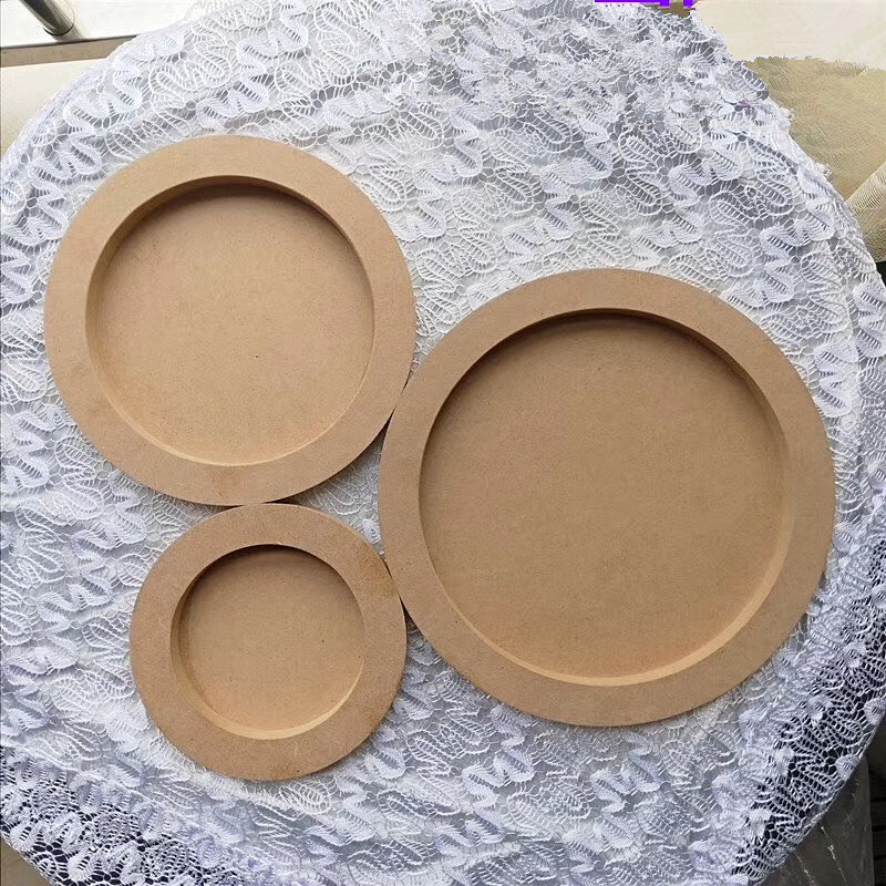 Kindergarten handmade material Picture frame Wooden frame wall decoration can be graffiti kraft paper color round three-dimensional siding wall hanging