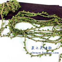 New leaves Rattan hemp rope Tied rope Fresh decoration Braided rope Kindergarten environment layout handmade materials
