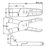F5LW 90-градусный L-образный пластиковая головка ножницы (за исключением тела)