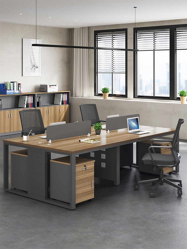 Coarl steel frame office chair combination staff card seat 2 6 8 staff position computer is simple modern