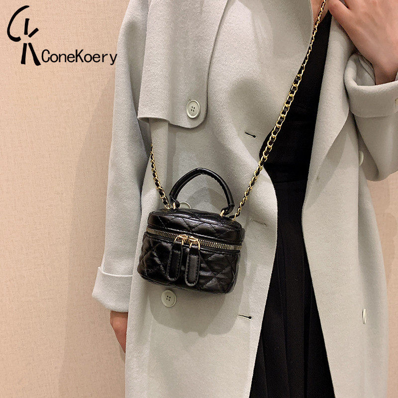 France Cone Koery genuine leather chain bag 2022 new wave mini handbag woman bag inclined satchel bag