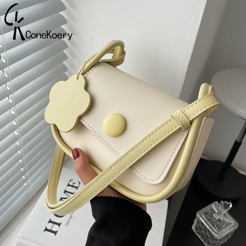 French Cone Koery leather this year's popular bag women's summer 2022 new trendy small square bag shoulder messenger bag