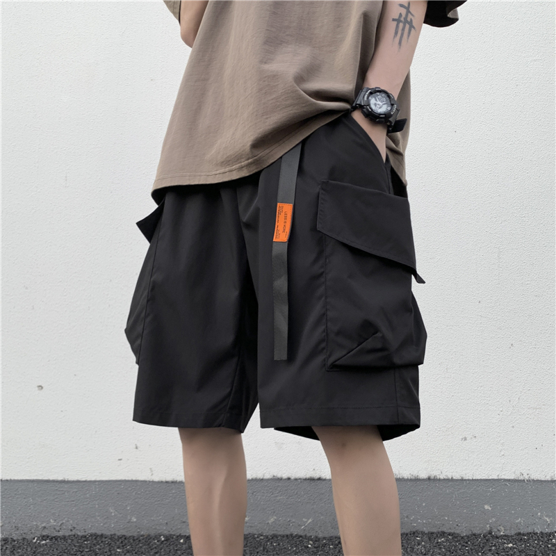 American-Style Functional Quick-Drying Cargo Shorts for Men, Summer Loose Fit, Large Size, Outdoor Casual Sports Shorts
