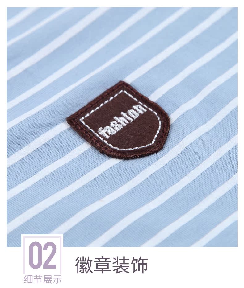 Bộ đồ ngủ nam cotton dài tay mùa xuân và mùa thu phiên bản Hàn Quốc của đầu sọc XL có thể mặc bên ngoài dịch vụ cotton mùa đông tại nhà - Cha mẹ và con bộ mặc nhà cho cả gia đình